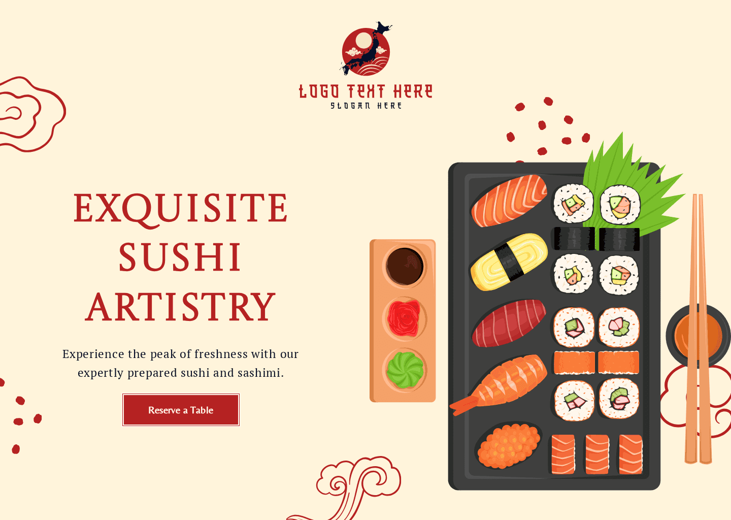 Authentic Sushi Restaurant Website Preview