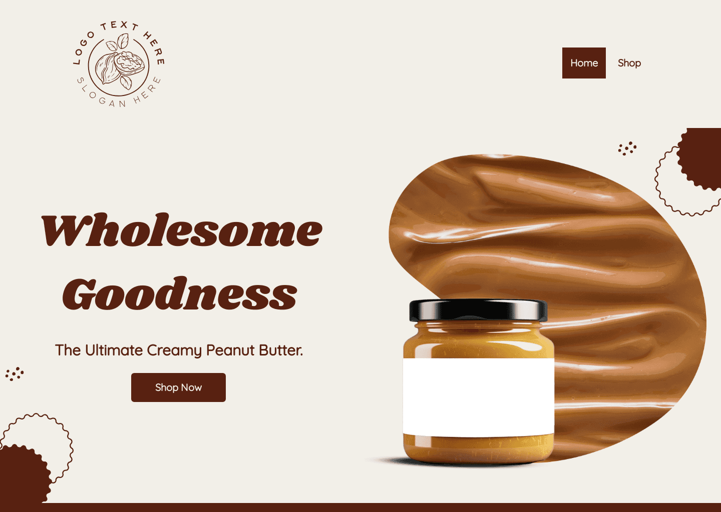 Artisan Peanut Butter Website Preview