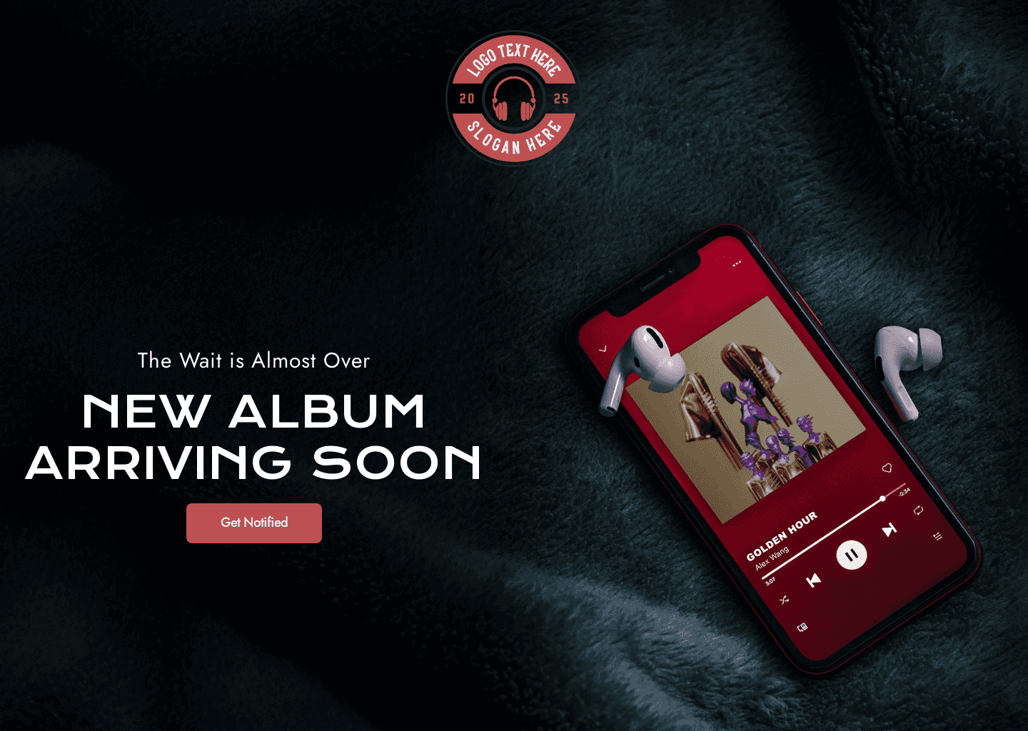 Music Album Launch Website Preview