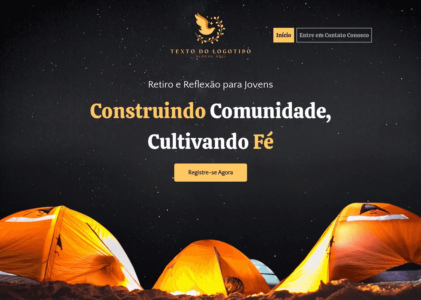 Retiro de Camping para Jovens Website Preview