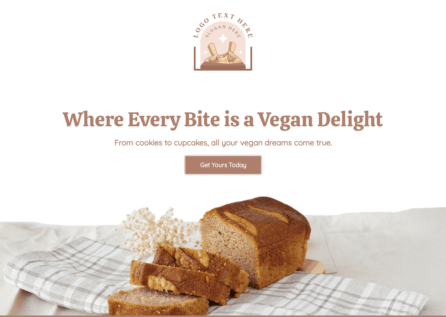 Vegan Bread Bakery Website Preview