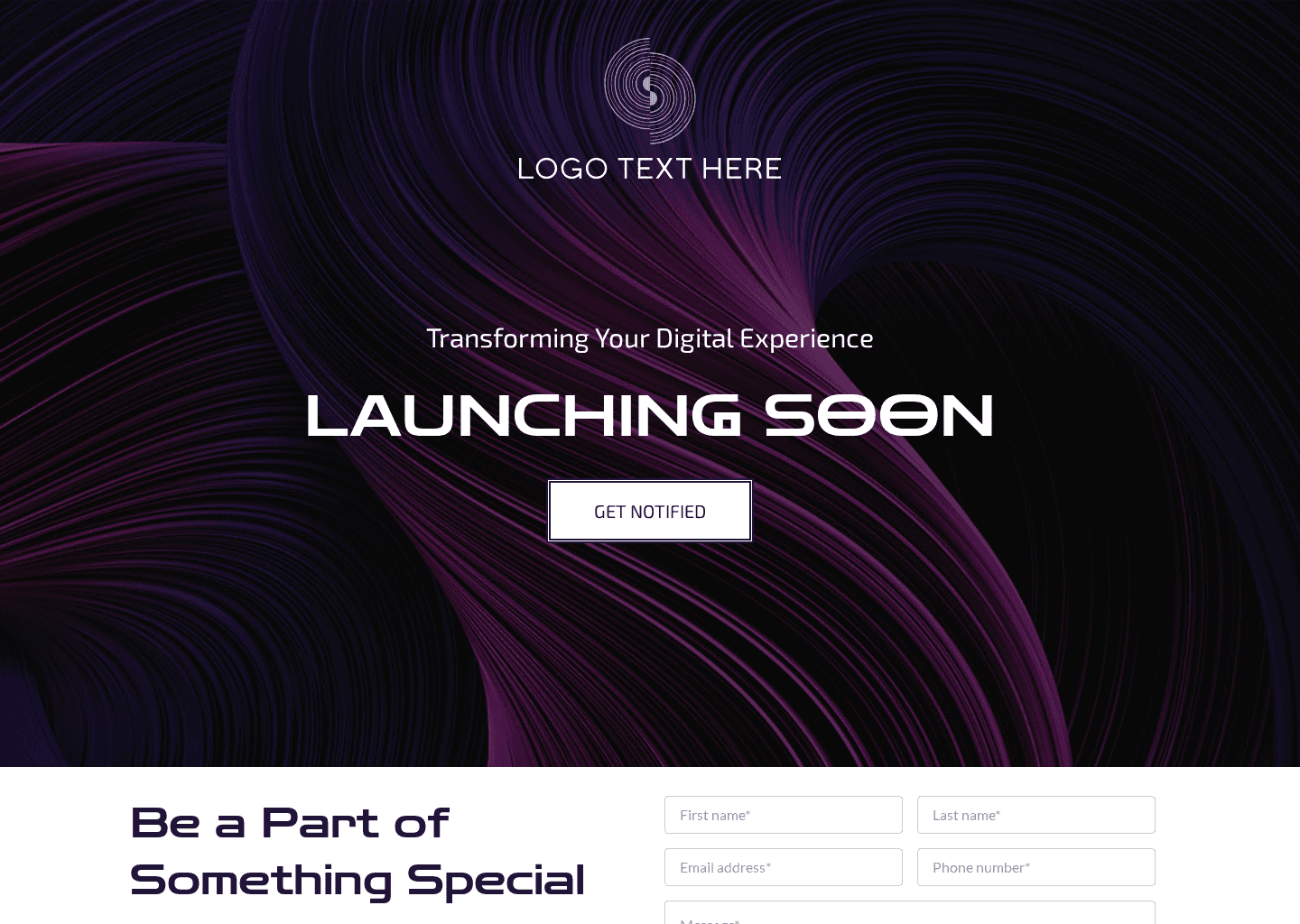 Generic Digital Launch Website