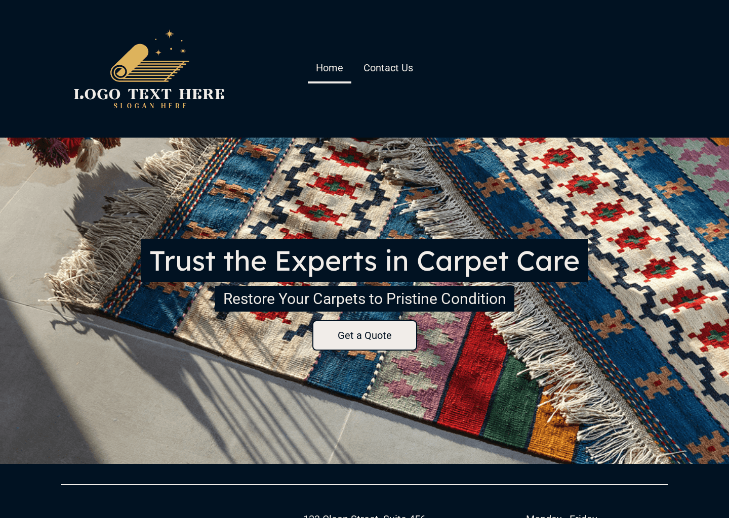 Carpet Cleaning Website Preview