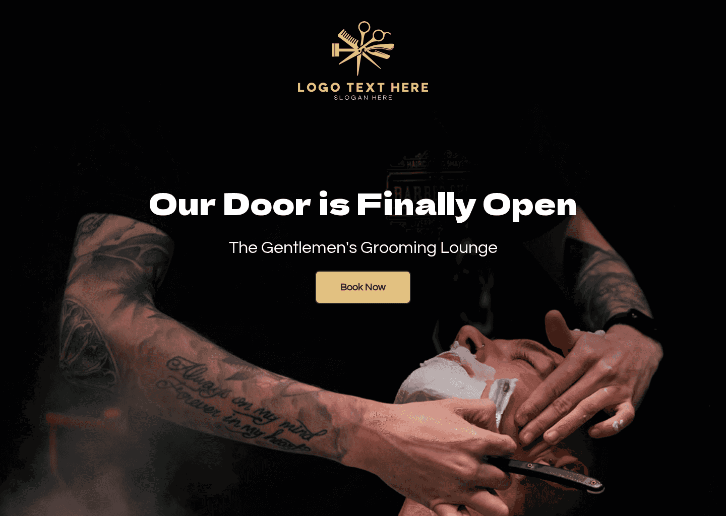 Men Barbershop Open Website Preview