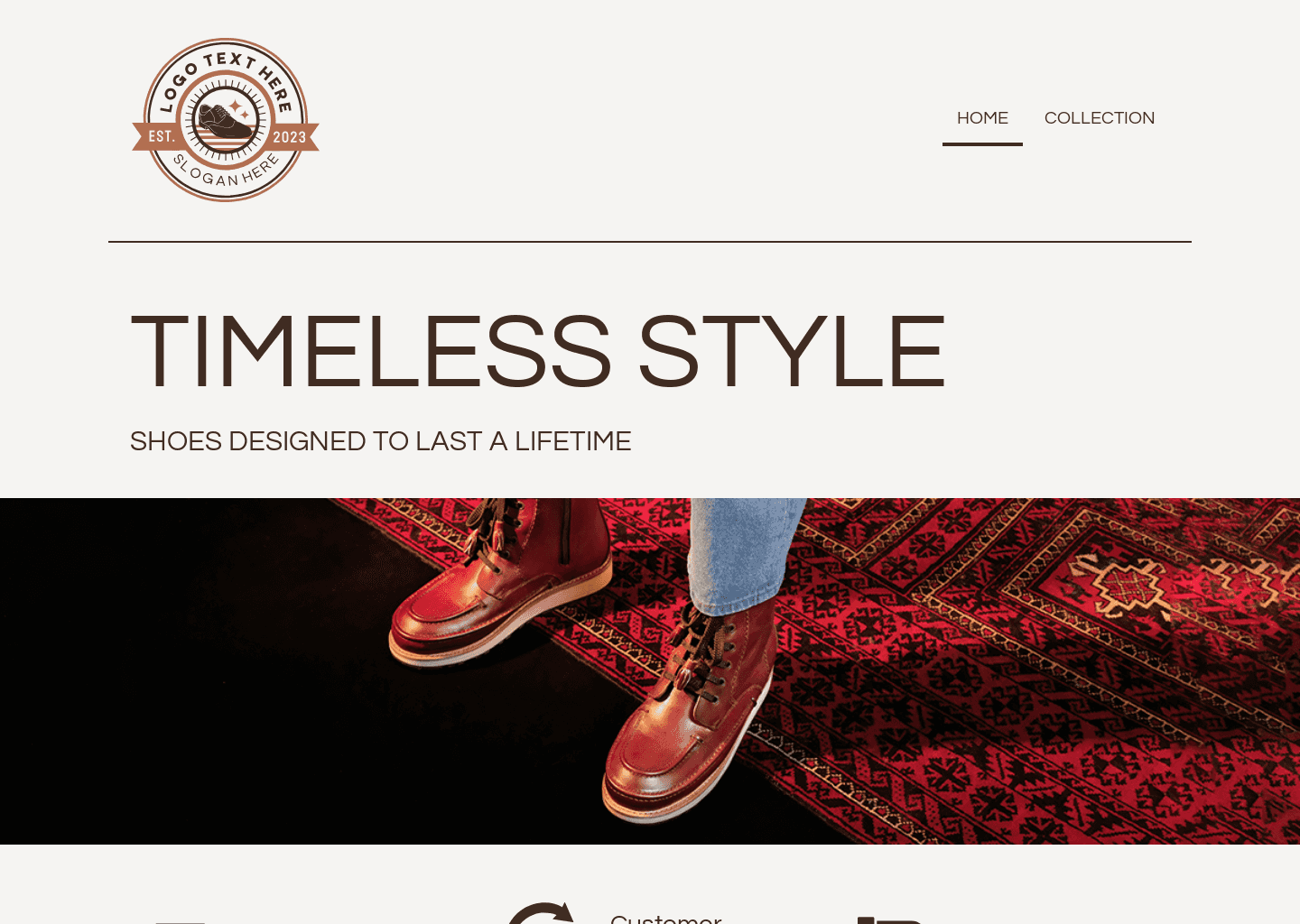 Leather Shoe Shop Website Preview