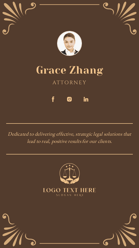 Justice Law Attorney Digital Business Card
