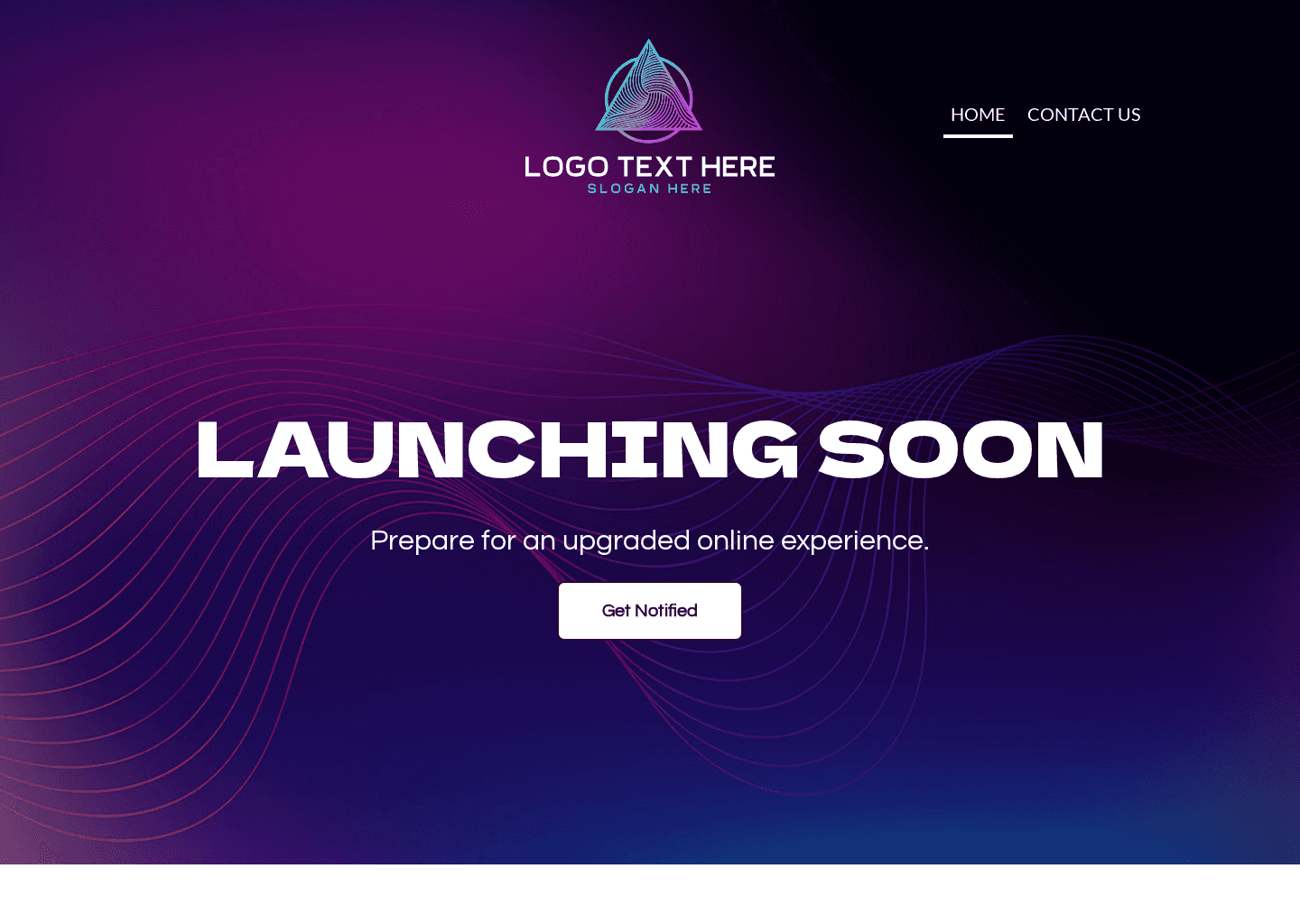 Generic Launching Soon Website Preview