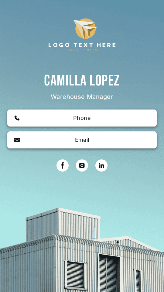 Logistics Warehouse Manager Digital Business Card Preview