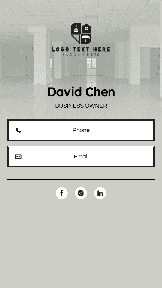 Building Contractor Owner Digital Business Card