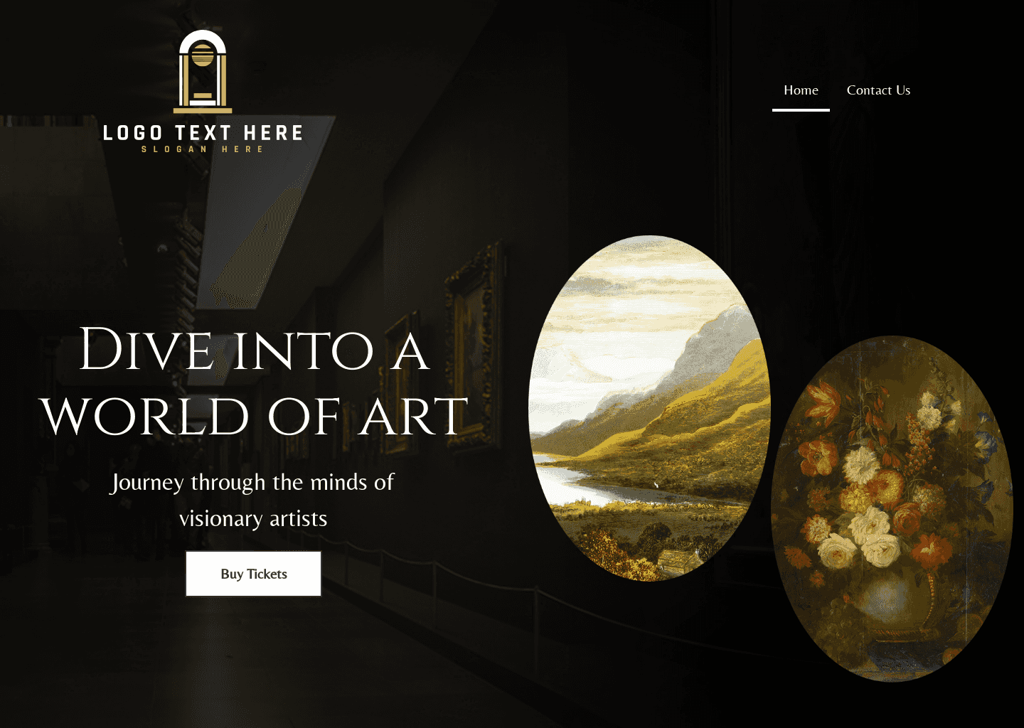 Art Exhibit Studio Website Preview