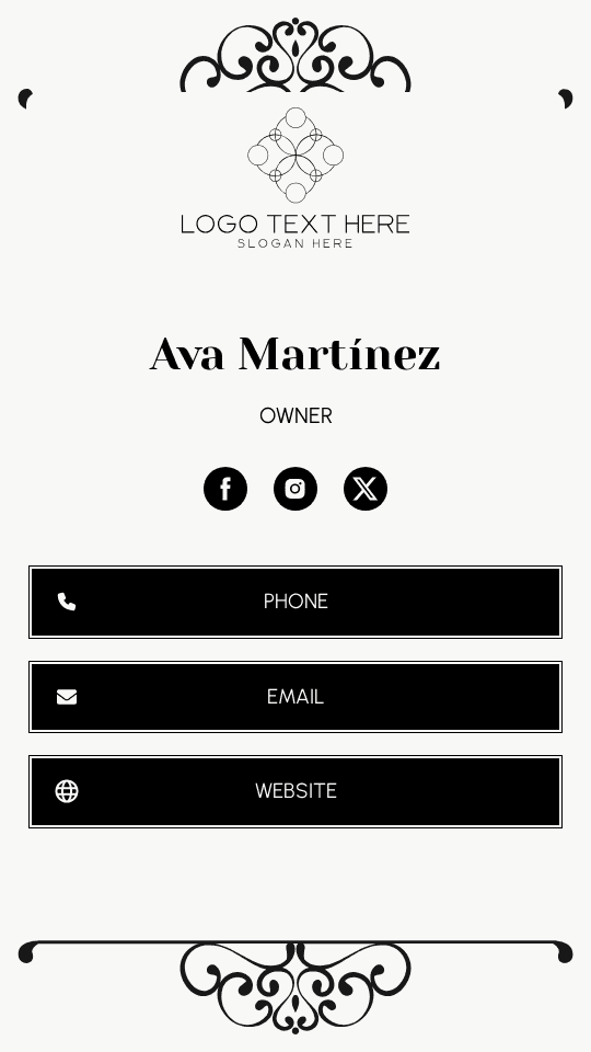 Generic Shop Owner Digital Business Card Preview