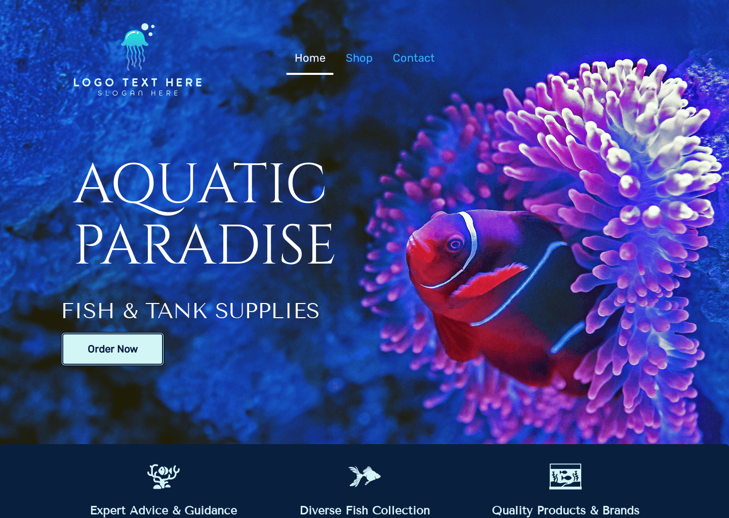 Aquarium Shop Website
