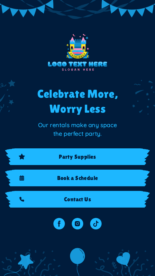 Party Supplies Rental Link in Bio Preview