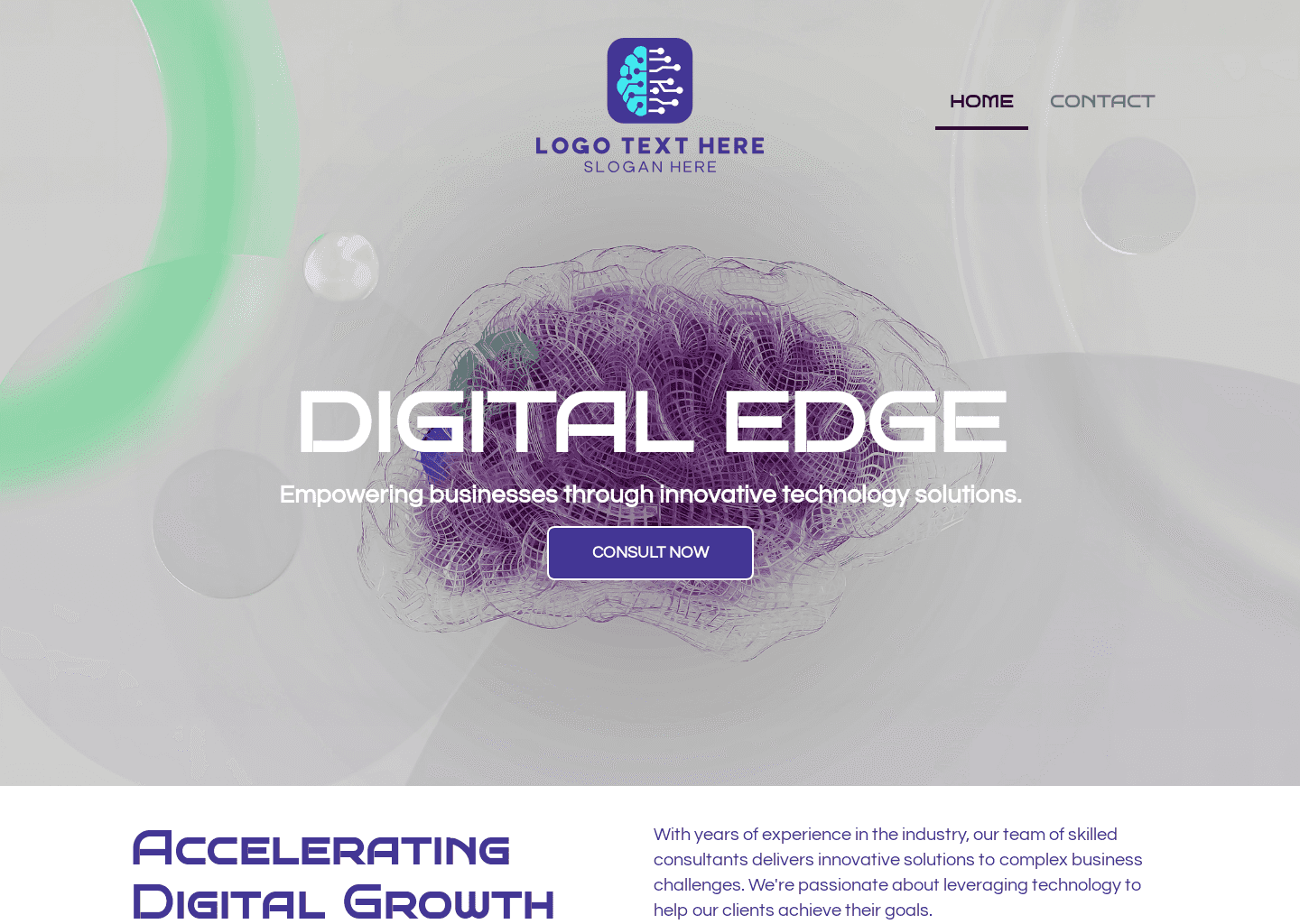Tech Consulting Services Website Preview