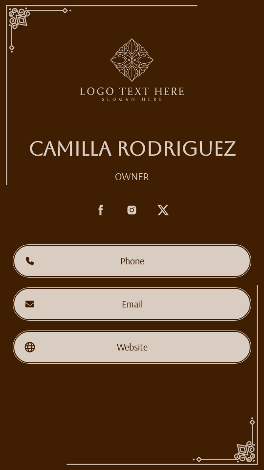 Fashion Store Owner Digital Business Card Preview