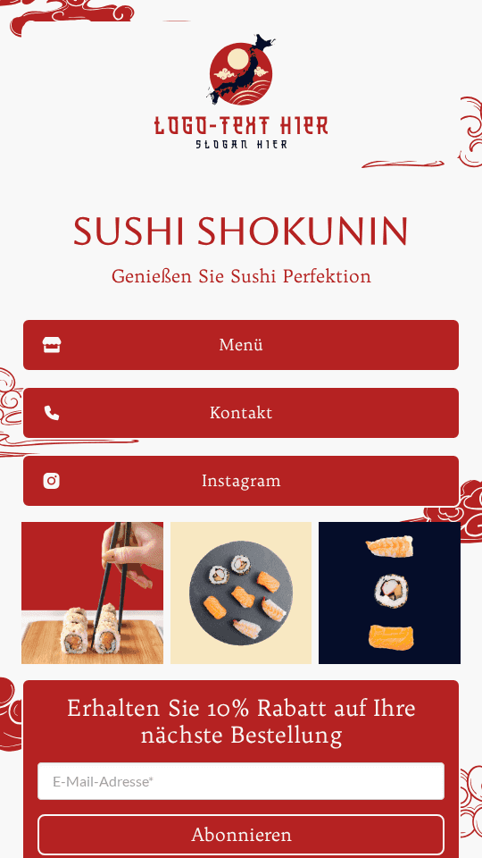 Japanisches Sushi-Restaurant Link in Bio
