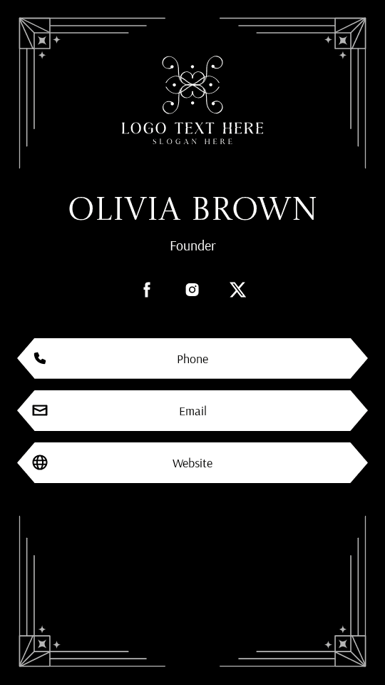 Generic Business Founder Digital Business Card