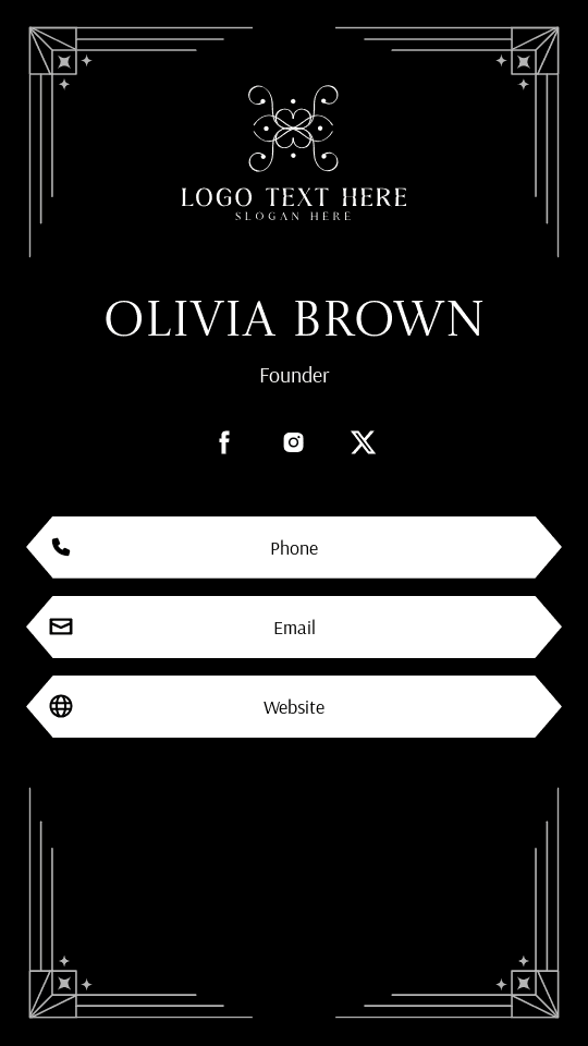 Generic Business Founder Digital Business Card Preview