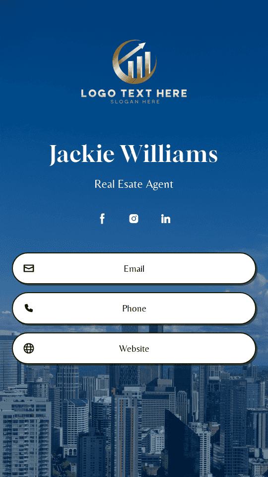Real Estate Realtor Digital Business Card Preview