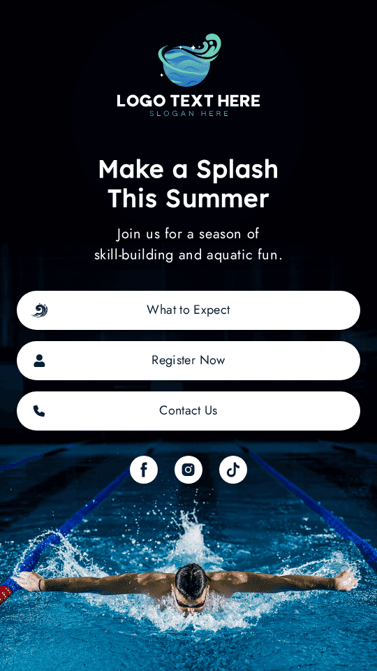 Swimming Summer Camp Link in Bio Preview