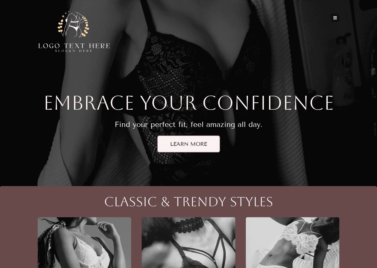 Lingerie Chemise Website Preview