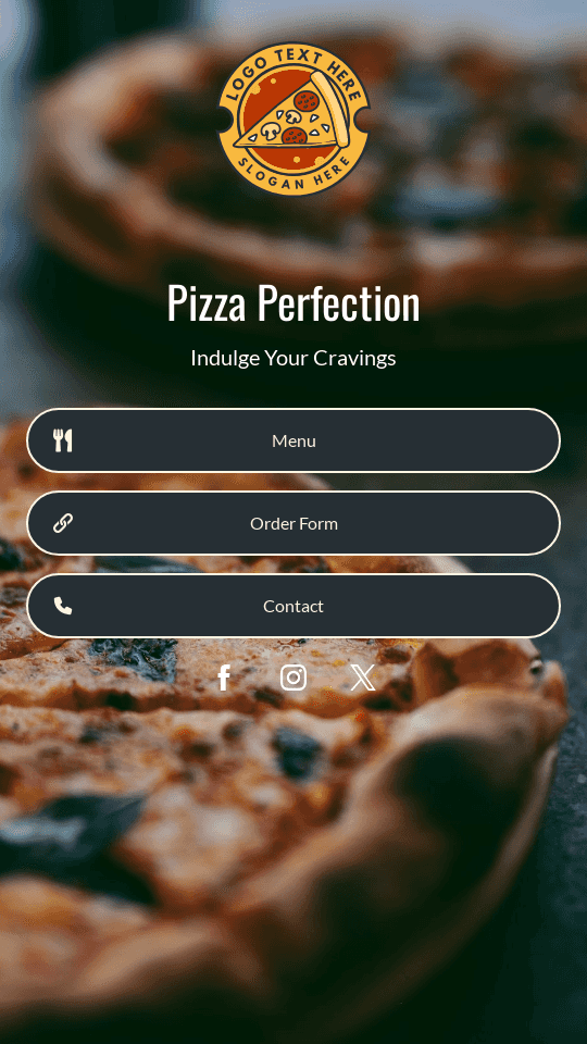 Fine Dining Restaurant Bio link template