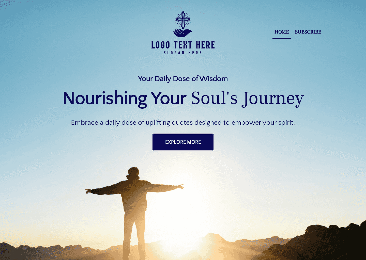 Religious Quotes Blog Website Preview