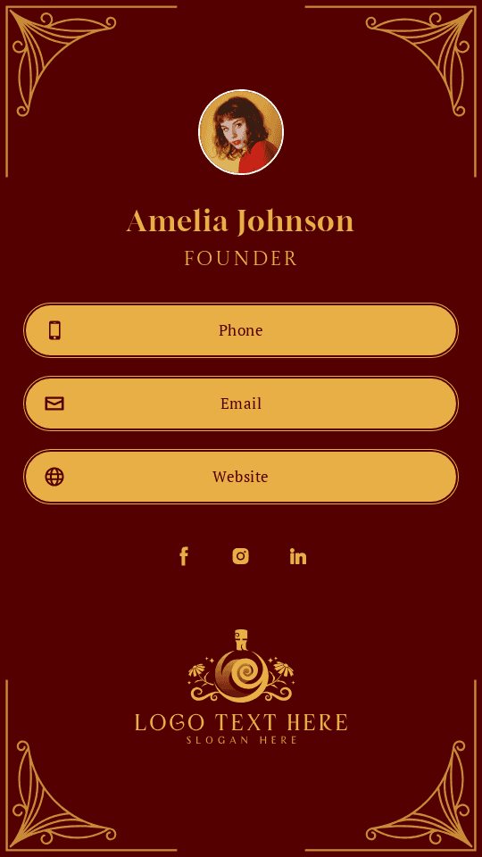 Perfume Shop Founder Digital Business Card Preview