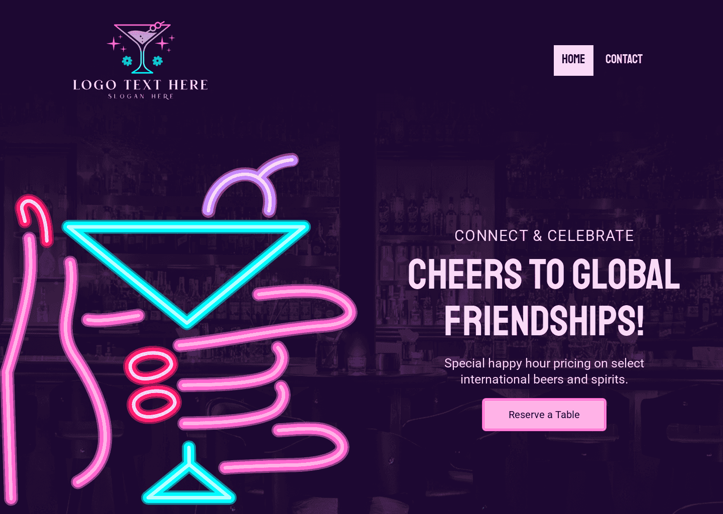 Squad Party Celebration Website Preview