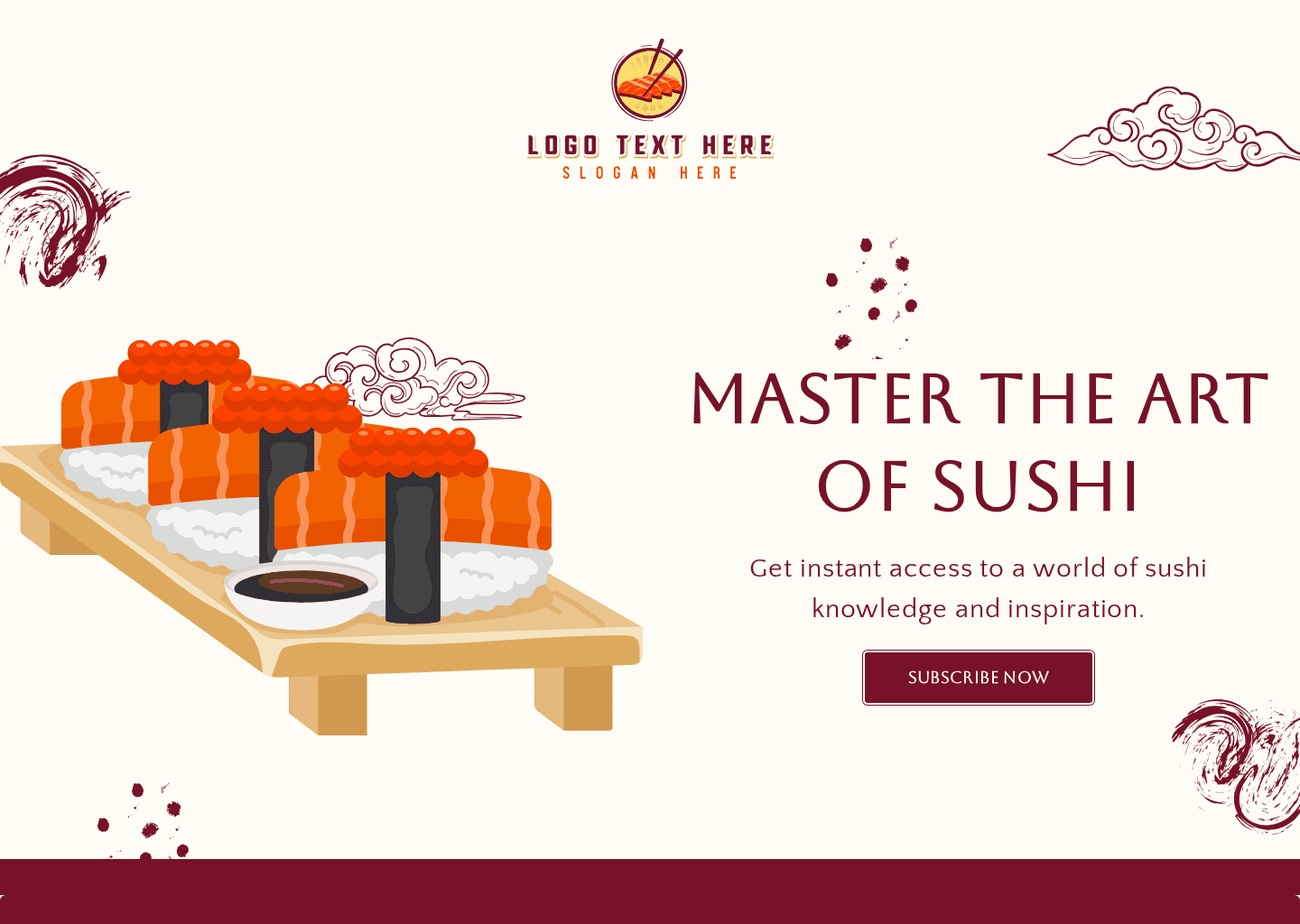 Sushi Class Newsletter Website Preview