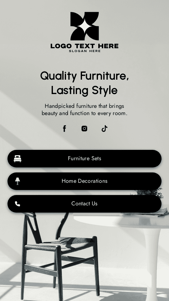 Modern Furniture Shop Link in Bio Preview