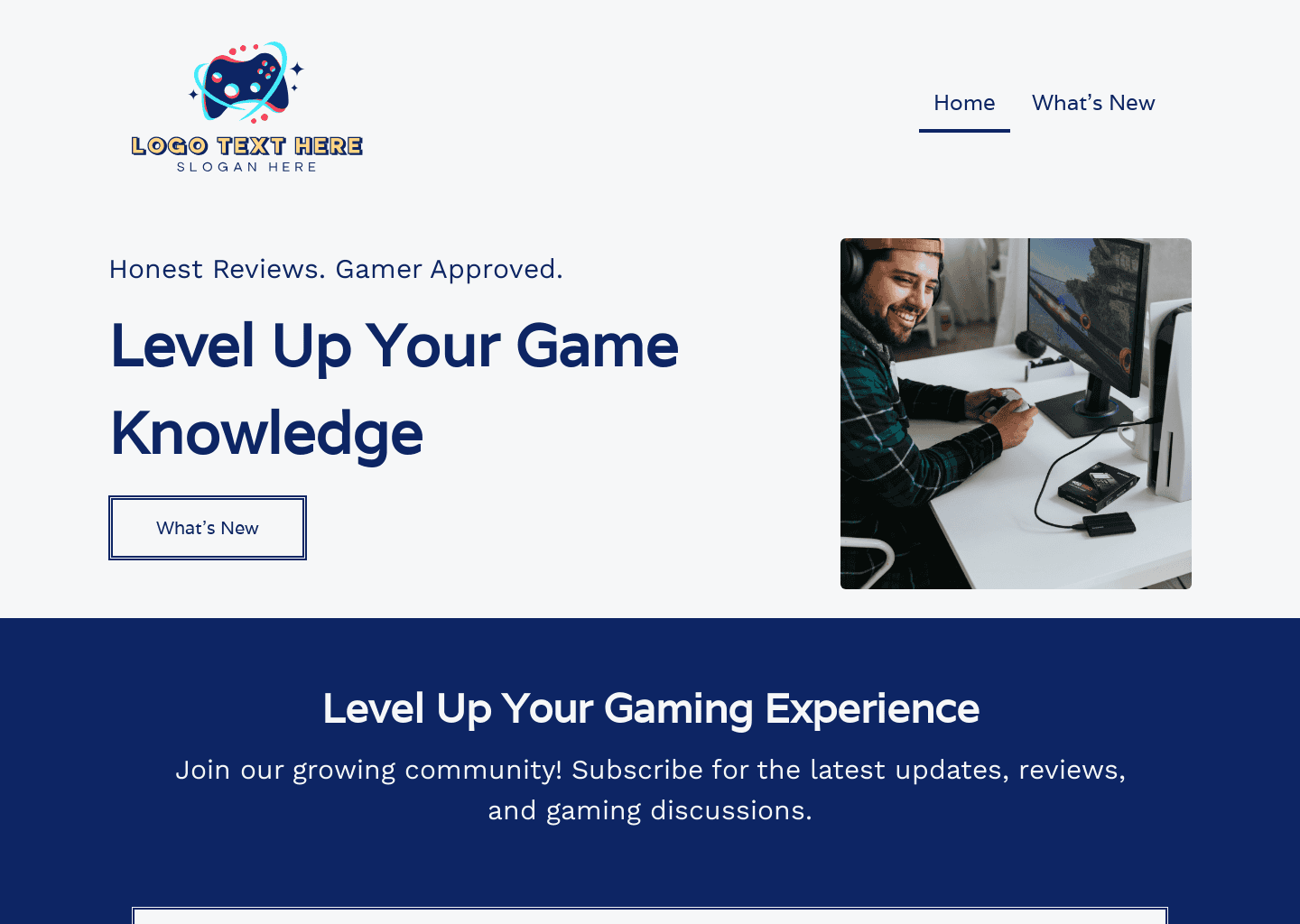 Gaming Blog Website Design