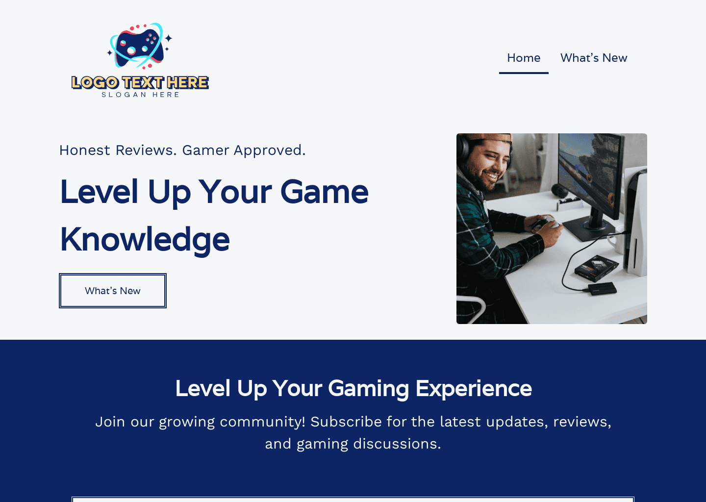 Gaming Blog Website Preview