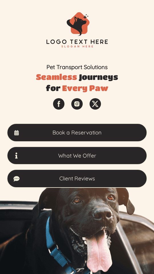 Pet Transport Solutions Link in Bio Preview