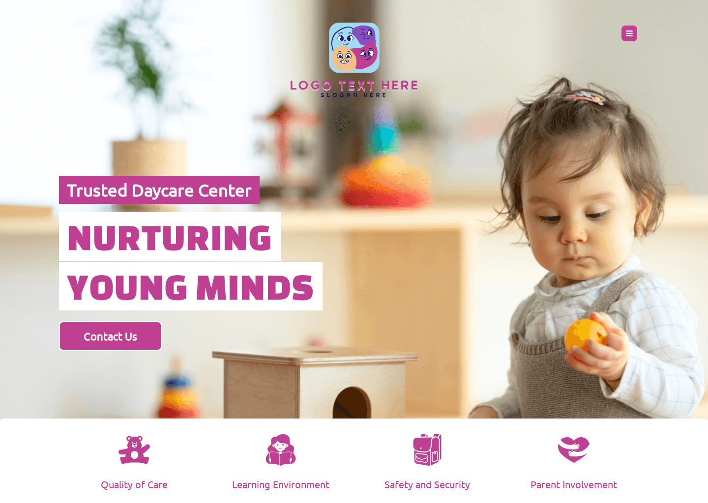 Children Daycare Center Website Preview