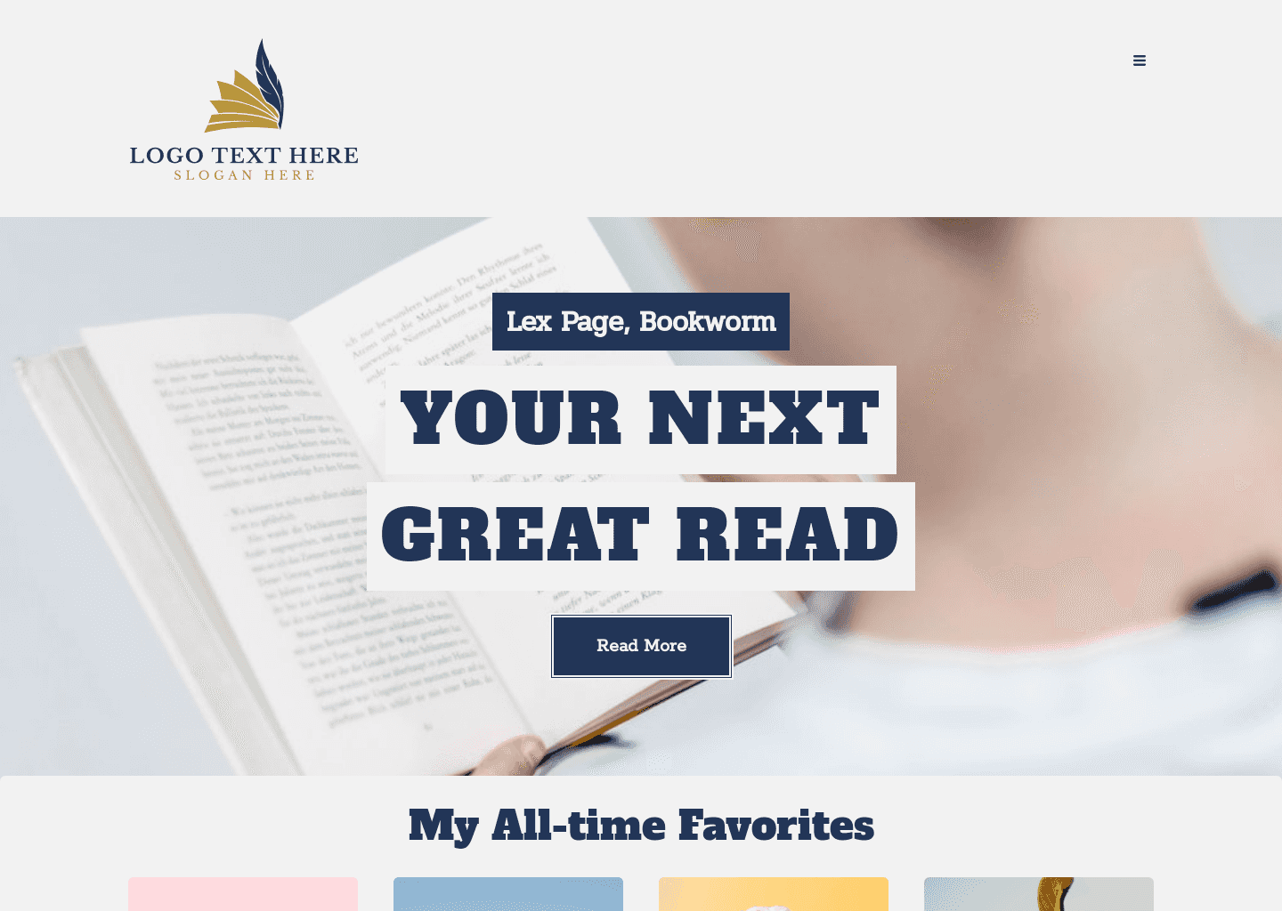 Book Reviewer Blog Website Preview