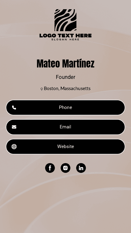 Business Enterprise Founder Digital Business Card Preview