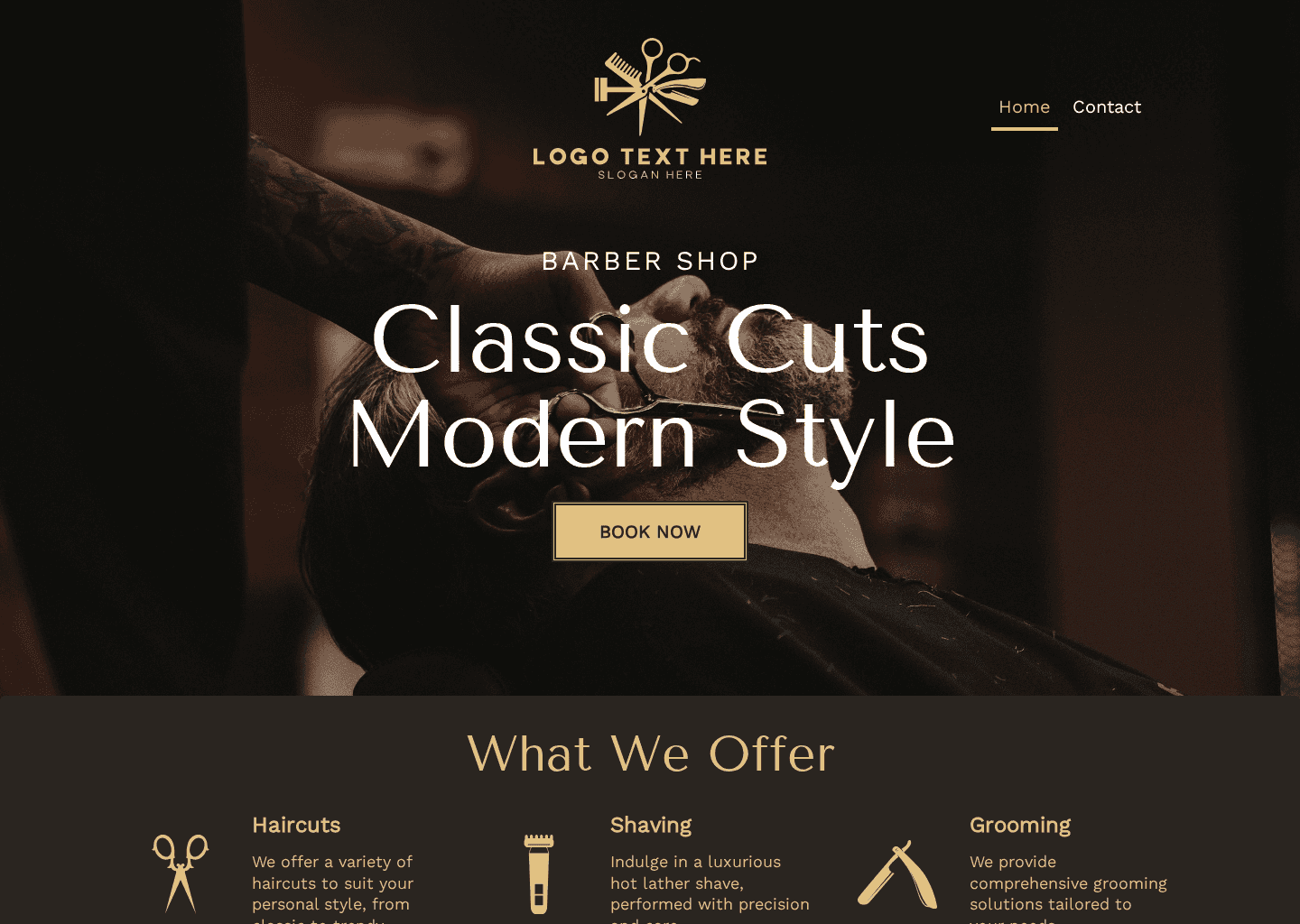Gentlemen Barber Shop Website Preview