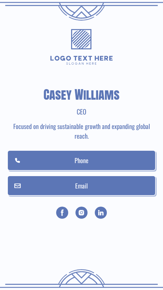 Minimalist Generic CEO Digital Business Card Preview