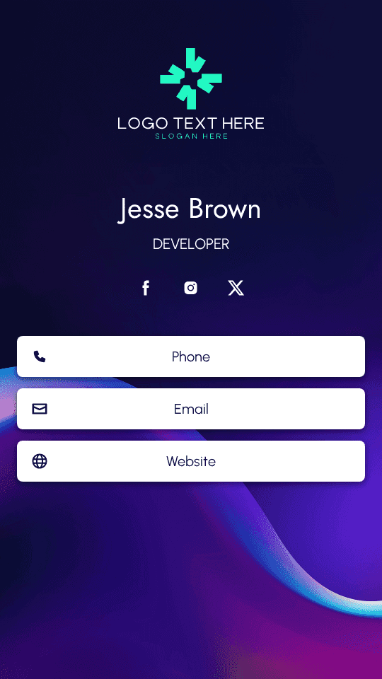 Software AI Developer Digital Business Card Preview