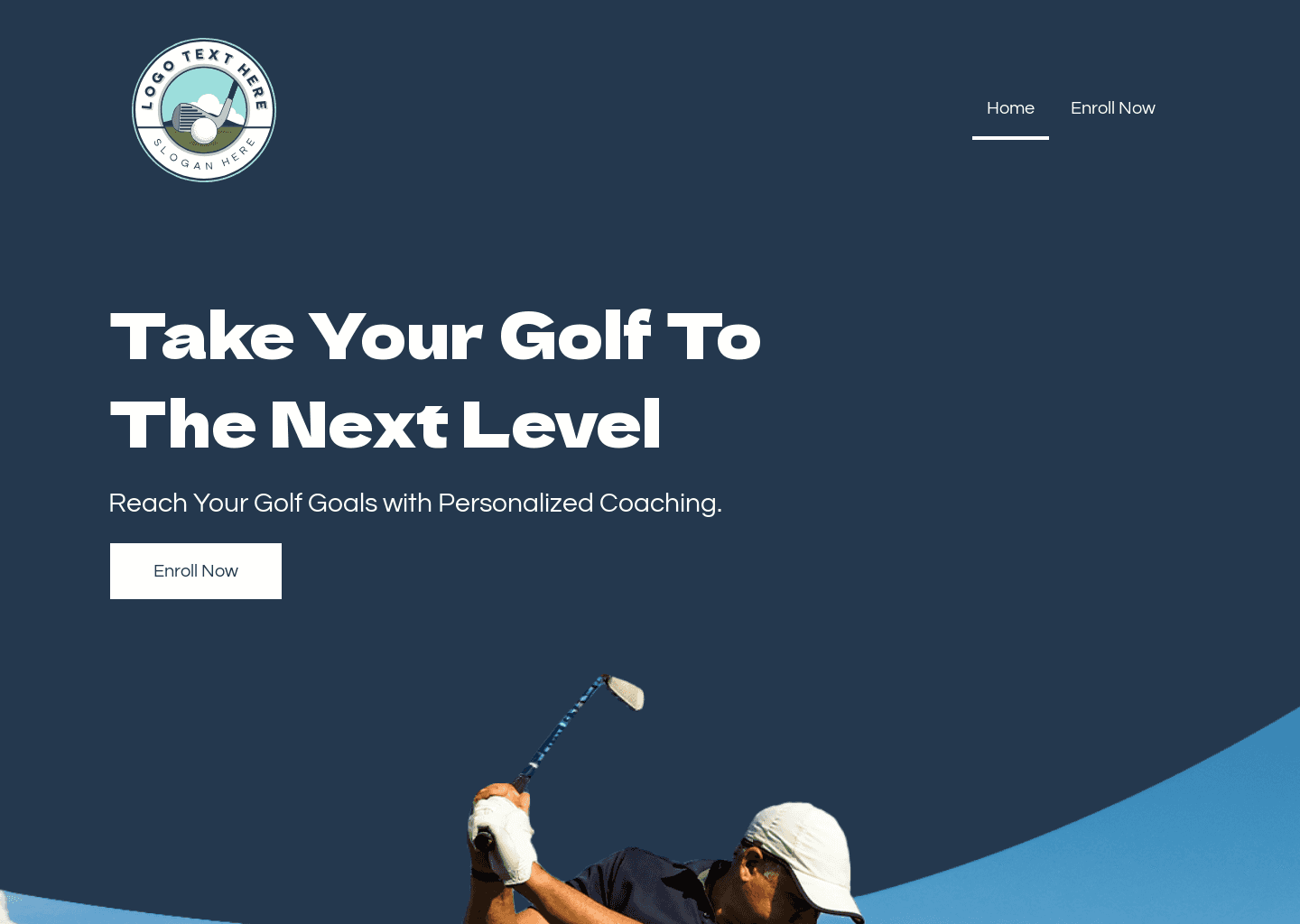Golf Sport Instructor website design