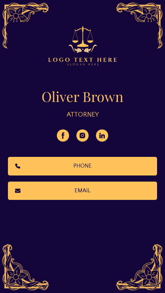 Law Firm Attorney Digital Business Card Preview