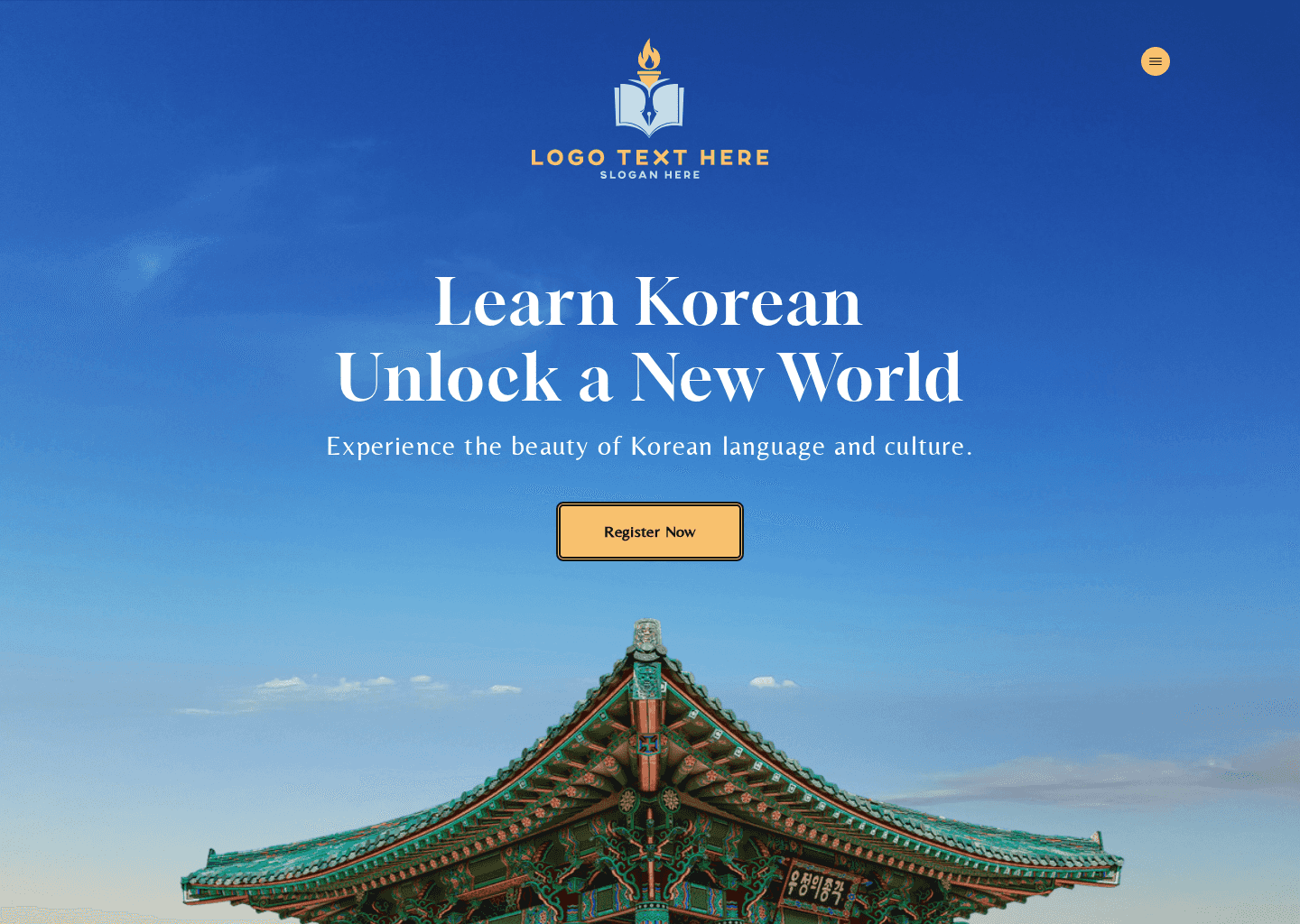 Korean Language Class Website Preview