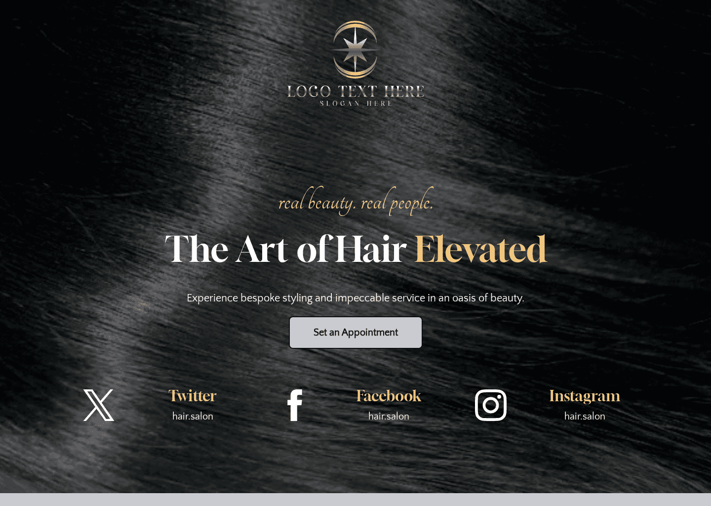 Hair Beautician Salon Website Preview