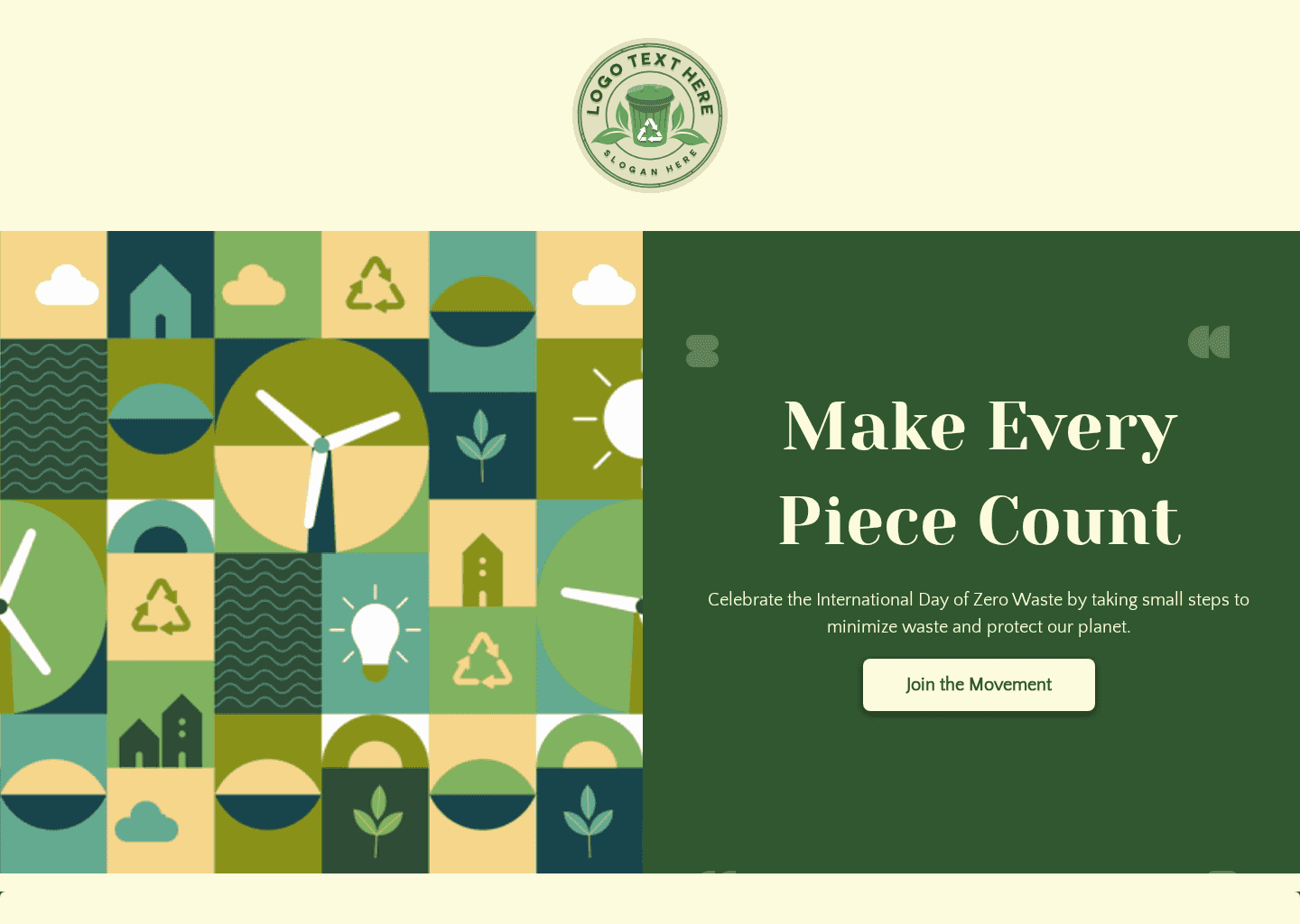 Zero Waste Sustainability Website Preview