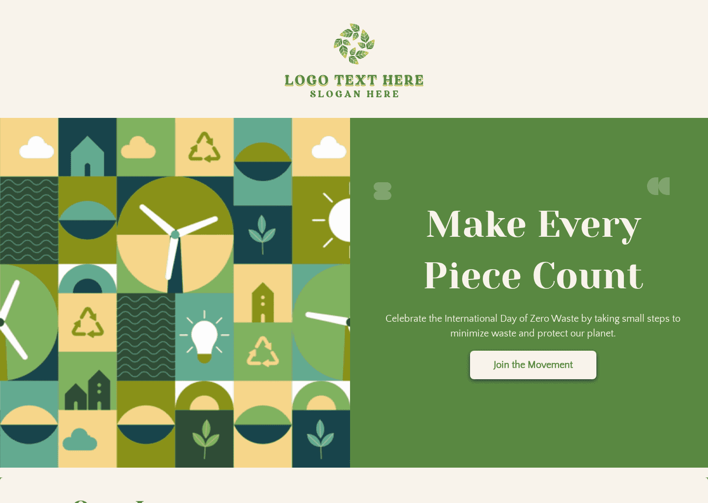Zero Waste Sustainability Website Preview