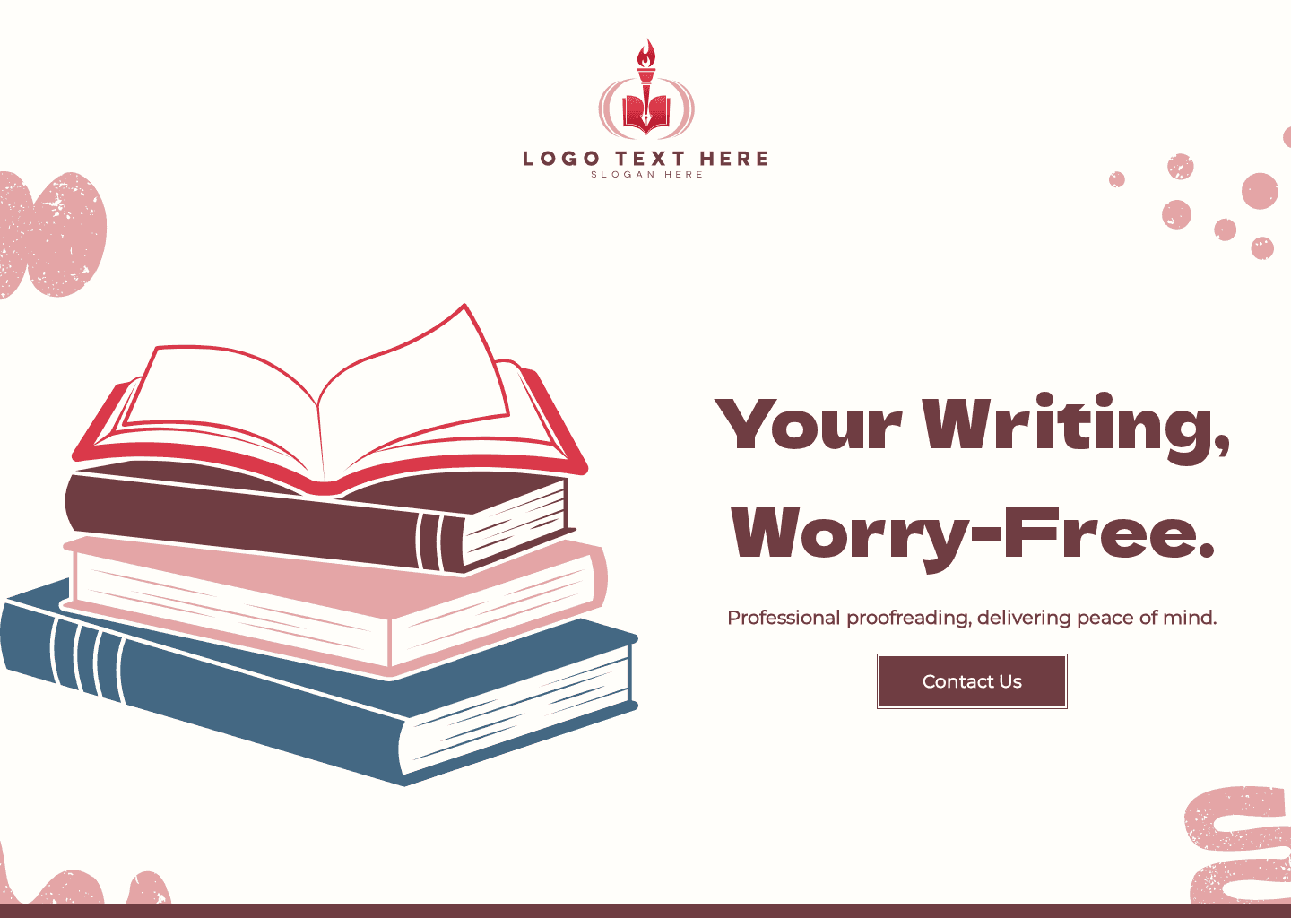 Proofreading Publishing Company Website Preview
