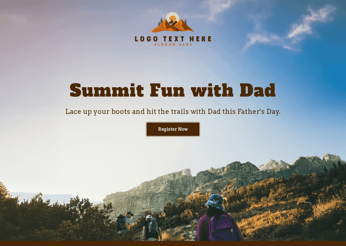 Fathers Day Hiking Website Preview
