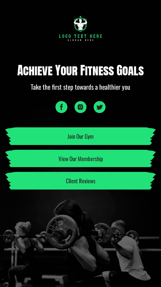 Fitness Workout Instructor Link In Bio Design
