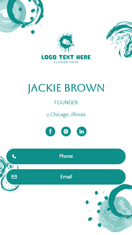 Brush Generic Founder Digital Business Card Preview